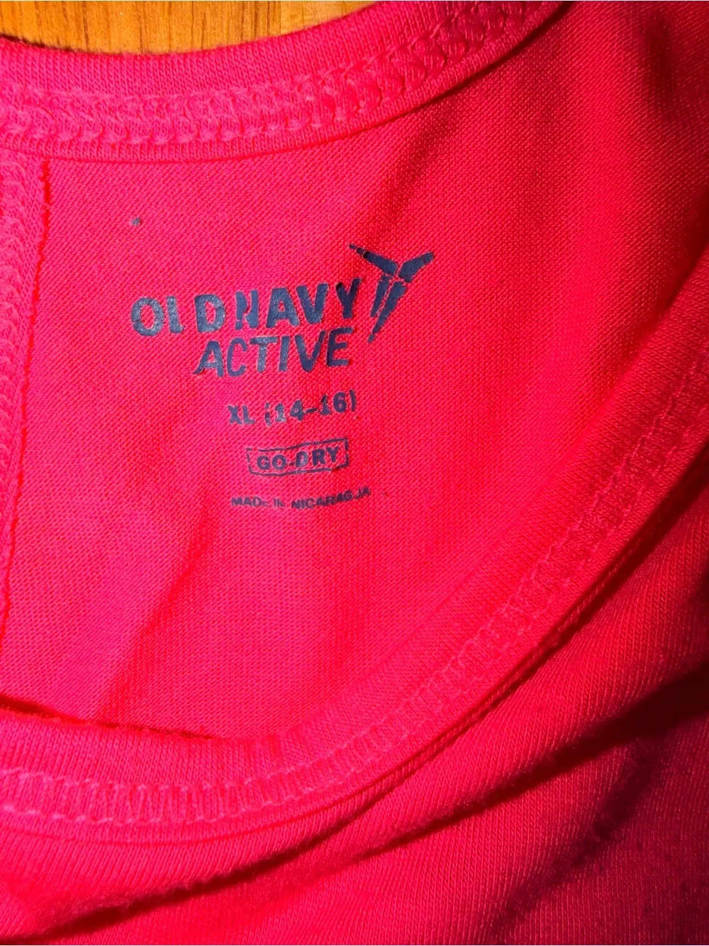 Old Navy Girls Bright Pink Tank Top